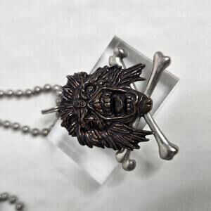 Iron Maiden Alchemy Pendant Official 1990 1st Ten Years Eddie Poker On Chain
